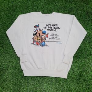 Vintage Funny Election Sweatshirt Womens XL 22x25